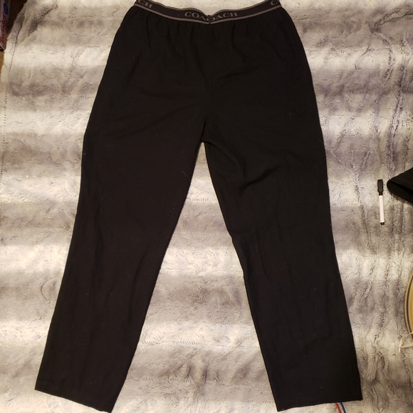 Coach Women’s Black Casual Lounge Pants w/ Silver “C” Logo Large NWOT - Picture 6 of 12